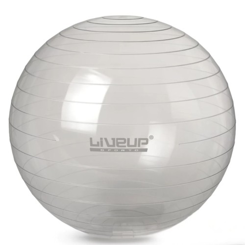BOLA DE PILATES - 65 CM TRANSPARENTE - LIVEUP