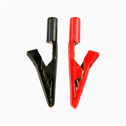 GARRA JACARÉ KIT COM 2 UNID.- COM ADAPTADOR BANANA MINI GARRA JACARÉ KIT COM 2 UNID.- COM ADAPTADOR BANANA MINI